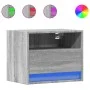 Wand-Nachttisch mit LED-Lichtern in Grau Sonoma von , Nachttische - Ref: Foro24-852071, Preis: 33,65 €, Rabatt: %