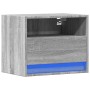 Mesita de noche de pared con luces LED gris Sonoma by , Nightstands - Ref: Foro24-852071, Price: 33,95 €, Discount: %