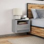 Mesita de noche de pared con luces LED gris Sonoma by , Nightstands - Ref: Foro24-852071, Price: 33,95 €, Discount: %