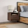 Mesita de noche de pared con luces LED roble marrón by , Nightstands - Ref: Foro24-852073, Price: 33,69 €, Discount: %