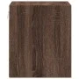 Mesita de noche de pared con luces LED roble marrón by , Nightstands - Ref: Foro24-852073, Price: 33,69 €, Discount: %