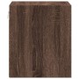 Mesita de noche de pared con luces LED roble marrón by , Nightstands - Ref: Foro24-852073, Price: 34,12 €, Discount: %