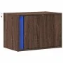 Wand-Nachttisch mit LED-Lichtern in brauner Eiche von , Nachttische - Ref: Foro24-852101, Preis: 36,51 €, Rabatt: %