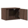Mesita de noche de pared con luces LED roble marrón by , Nightstands - Ref: Foro24-852101, Price: 36,95 €, Discount: %