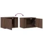 Wand-Nachttisch mit LED-Lichtern in brauner Eiche von , Nachttische - Ref: Foro24-852101, Preis: 36,51 €, Rabatt: %