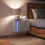Wand-Nachttisch mit LED-Lichtern in Grau Sonoma von , Nachttische - Ref: Foro24-852099, Preis: 38,01 €, Rabatt: %