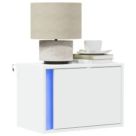 Mesitas de noche de pared con luces LED 2 unidades blanco by , Nightstands - Ref: Foro24-852090, Price: 62,59 €, Discount: %