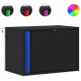 Mesitas de noche de pared con luces LED 2 unidades negro by , Nightstands - Ref: Foro24-852092, Price: 64,28 €, Discount: %