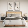 Mesitas de noche de pared con luces LED 2 unidades negro by , Nightstands - Ref: Foro24-852092, Price: 64,28 €, Discount: %