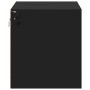 Mesitas de noche de pared con luces LED 2 unidades negro by , Nightstands - Ref: Foro24-852092, Price: 64,28 €, Discount: %