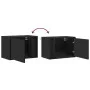 Mesitas de noche de pared con luces LED 2 unidades negro von , Nachttische - Ref: Foro24-852092, Preis: 63,46 €, Rabatt: %