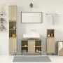 Set de muebles de baño 3 pzas madera contrachapada roble Sonoma by , Bathroom furniture - Ref: Foro24-3307680, Price: 181,40 ...