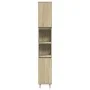 Set de muebles de baño 3 pzas madera contrachapada roble Sonoma by , Bathroom furniture - Ref: Foro24-3307680, Price: 181,40 ...