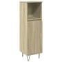 Set de muebles de baño 3 pzas madera contrachapada roble Sonoma by , Bathroom furniture - Ref: Foro24-3307680, Price: 181,40 ...
