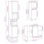 Set de muebles de baño 3 pzas madera contrachapada roble Sonoma by , Bathroom furniture - Ref: Foro24-3307680, Price: 181,40 ...