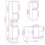 Set de muebles de baño 3 pzas madera contrachapada roble Sonoma von , Badezimmermöbel - Ref: Foro24-3307680, Preis: 184,15 €,...