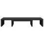 Soporte de pantalla ajustable madera negro 60x24x10,5 cm by , Computer bases and risers - Ref: Foro24-854626, Price: 21,11 €,...