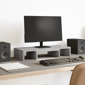 Soporte de pantalla ajustable madera gris Sonoma 60x24x10,5 cm von , Computersockel und -erhöhungen - Ref: Foro24-854630, Pre...