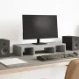 Soporte de pantalla ajustable madera gris Sonoma 60x24x10,5 cm by , Computer bases and risers - Ref: Foro24-854630, Price: 22...