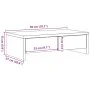 Soporte de monitor con cajones madera gris Sonoma 50x27x15 cm by , Computer bases and risers - Ref: Foro24-854666, Price: 30,...