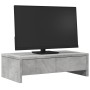 Soporte de monitor cajones madera gris hormigón 50x27x15 cm by , Computer bases and risers - Ref: Foro24-854664, Price: 26,43...