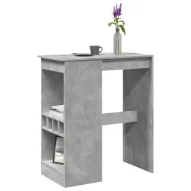 Mesa alta con estantes madera gris hormigón 90x47,5x103,5 cm by , Kitchen and dining tables - Ref: Foro24-854340, Price: 88,7...