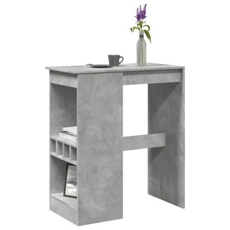 Hohes Regal mit grauem Holz- und Betonregalen, 90x47,5x103,5 cm. von , Küchen- und Esstische - Ref: Foro24-854340, Preis: 88,...