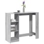 Hohes Tisch mit grauem Sonoma-Regal 124x46x103,5 cm von , Küchen- und Esstische - Ref: Foro24-854396, Preis: 88,27 €, Rabatt: %