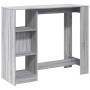 Hohes Tisch mit grauem Sonoma-Regal 124x46x103,5 cm von , Küchen- und Esstische - Ref: Foro24-854396, Preis: 88,27 €, Rabatt: %