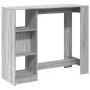 Mesa alta con estante gris Sonoma 124x46x103,5 cm de , Mesas de cocina y de comedor - Ref: Foro24-854396, Precio: 87,07 €, De...