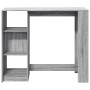 Hohes Tisch mit grauem Sonoma-Regal 124x46x103,5 cm von , Küchen- und Esstische - Ref: Foro24-854396, Preis: 88,27 €, Rabatt: %