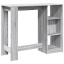 Hohes Tisch mit grauem Sonoma-Regal 124x46x103,5 cm von , Küchen- und Esstische - Ref: Foro24-854396, Preis: 88,27 €, Rabatt: %