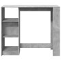 Bar-Tisch mit Regal aus grauem Holz und Beton 124x46x103,5 cm. von , Küchen- und Esstische - Ref: Foro24-854394, Preis: 93,92...