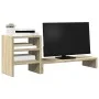 Soporte monitor con organizador escritorio madera roble Sonoma by , Computer bases and risers - Ref: Foro24-854735, Price: 28...