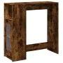 Mesa alta bar con estantes roble ahumado 101x40x103,5 cm de , Mesas de cocina y de comedor - Ref: Foro24-854368, Precio: 83,3...