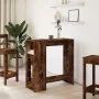 Mesa alta bar con estantes roble ahumado 101x40x103,5 cm de , Mesas de cocina y de comedor - Ref: Foro24-854368, Precio: 83,3...