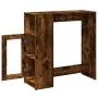 Mesa alta bar con estantes roble ahumado 101x40x103,5 cm de , Mesas de cocina y de comedor - Ref: Foro24-854368, Precio: 83,3...