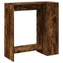 Mesa alta bar con estantes roble ahumado 101x40x103,5 cm de , Mesas de cocina y de comedor - Ref: Foro24-854368, Precio: 83,3...