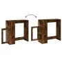 Mesa alta bar con estantes roble ahumado 101x40x103,5 cm de , Mesas de cocina y de comedor - Ref: Foro24-854368, Precio: 83,3...