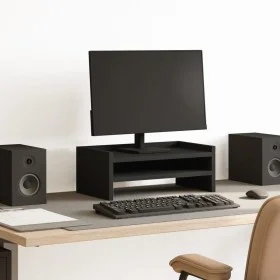 Soporte de pantalla madera de ingeniería negro 42x24x16 cm by , Computer bases and risers - Ref: Foro24-854716, Price: 20,11 ...