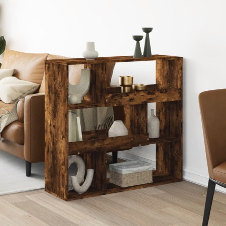 Rauchiger Eichenholz-Raumteiler 100x33x94,5 cm von , Bücherregale und Regale - Ref: Foro24-3309478, Preis: 76,61 €, Rabatt: %