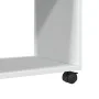 Side table with wheels, engineered wood, white, 70x35x60 cm by , Side tables - Ref: Foro24-853146, Price: 50,30 €, Discount: %
