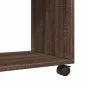Mesa auxiliar con ruedas madera roble marrón 70x35x60 cm de , Mesas auxiliares - Ref: Foro24-853152, Precio: 50,57 €, Descuen...
