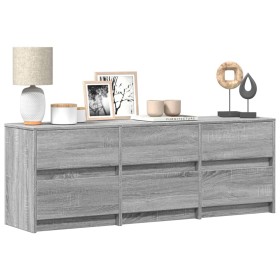 Mueble de TV madera ingeniería gris Sonoma 140x34x50 cm de , Muebles TV - Ref: Foro24-3307924, Precio: 143,39 €, Descuento: %