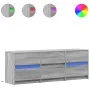 TV stand in gray Sonoma engineered wood 140x34x50 cm by , TV Furniture - Ref: Foro24-3307924, Price: 141,24 €, Discount: %