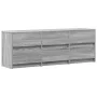 TV stand in gray Sonoma engineered wood 140x34x50 cm by , TV Furniture - Ref: Foro24-3307924, Price: 141,24 €, Discount: %