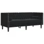 Zweisitziges Chesterfield-Sofa mit schwarzen Samtkissen. von , Sofas - Ref: Foro24-372688, Preis: 306,08 €, Rabatt: %
