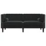 Zweisitziges Chesterfield-Sofa mit schwarzen Samtkissen. von , Sofas - Ref: Foro24-372688, Preis: 306,08 €, Rabatt: %