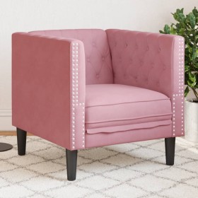Rosa Samt Chesterfield-Sessel von , Sofas - Ref: Foro24-372676, Preis: 175,33 €, Rabatt: %