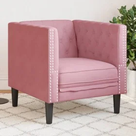 Rosa Samt Chesterfield-Sessel von , Sofas - Ref: Foro24-372676, Preis: 172,74 €, Rabatt: %